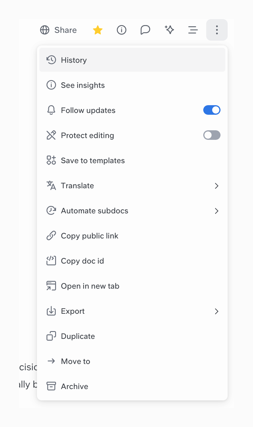 Slite
				dropdown menu ui component
