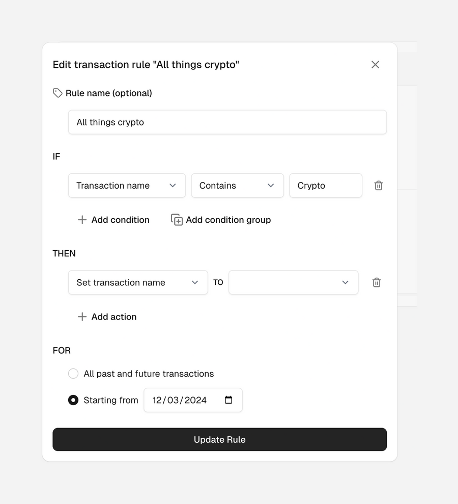 Maybe Finance
			settings form date picker finance conditional logic ui component