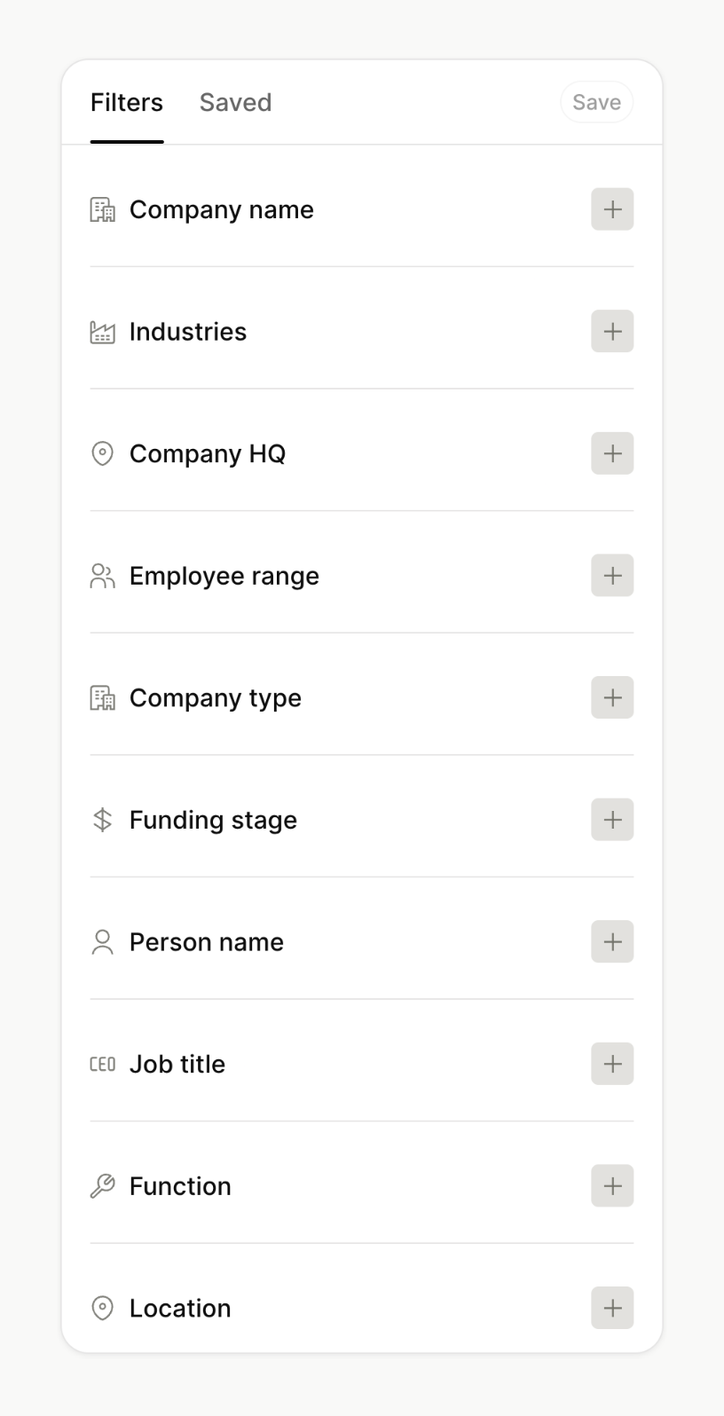 The org
				sorting & filtering ui component