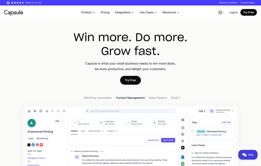 Capsule
			dashboard task management ui component