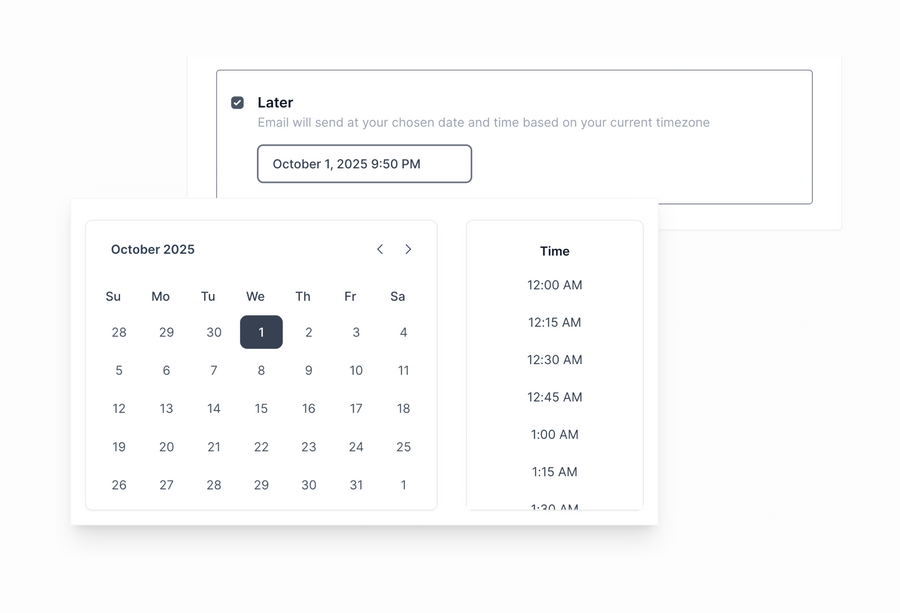 Loops
				datepicker ui component