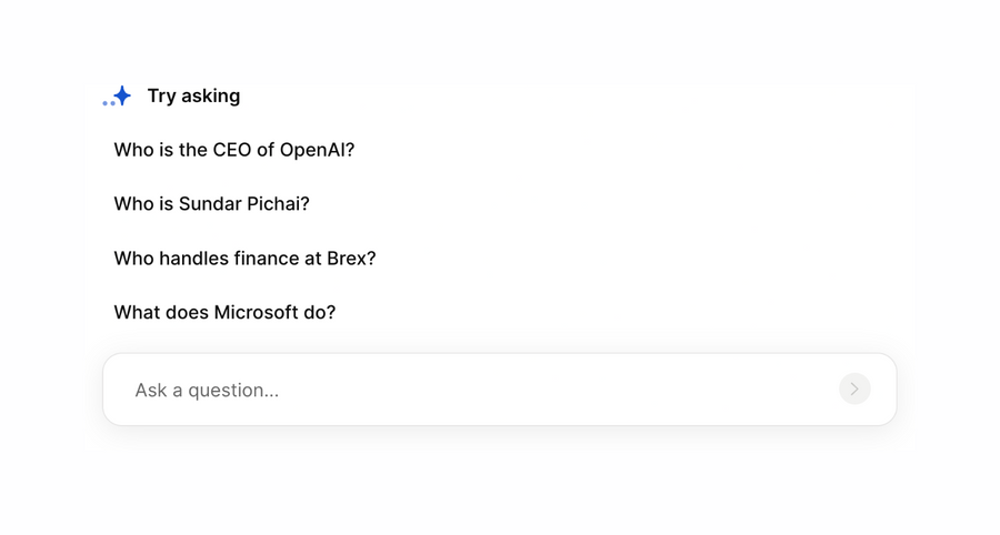 The org
			search bar ui component