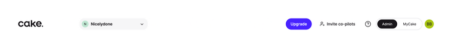 Cake
				horizontal navigation ui component