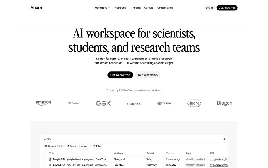 Anara
				hero section ui component