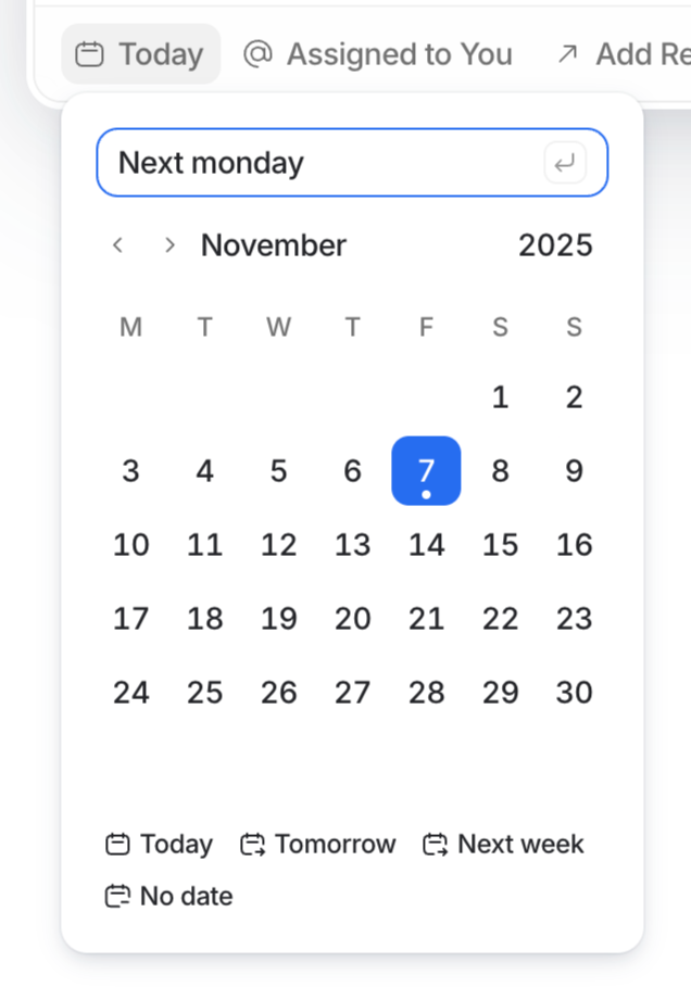 Attio
				datepicker ui component