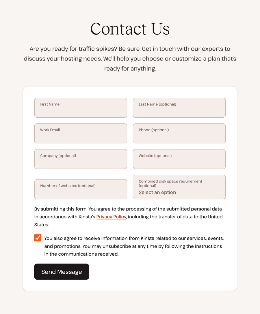 Kinsta
				form element ui component