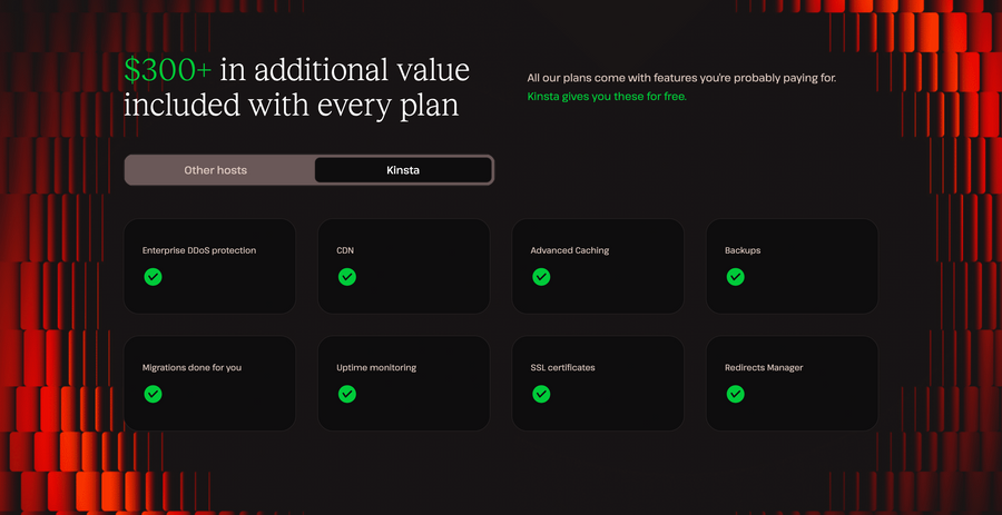 Kinsta
				pricing section ui component