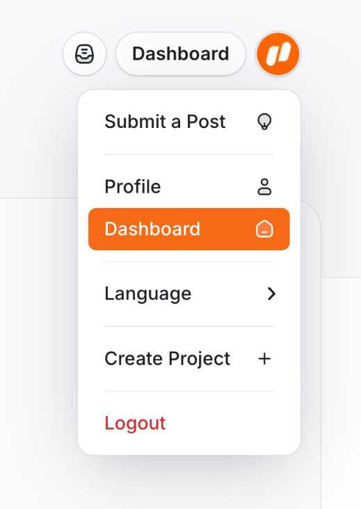 UserJot
				dropdown menu ui component