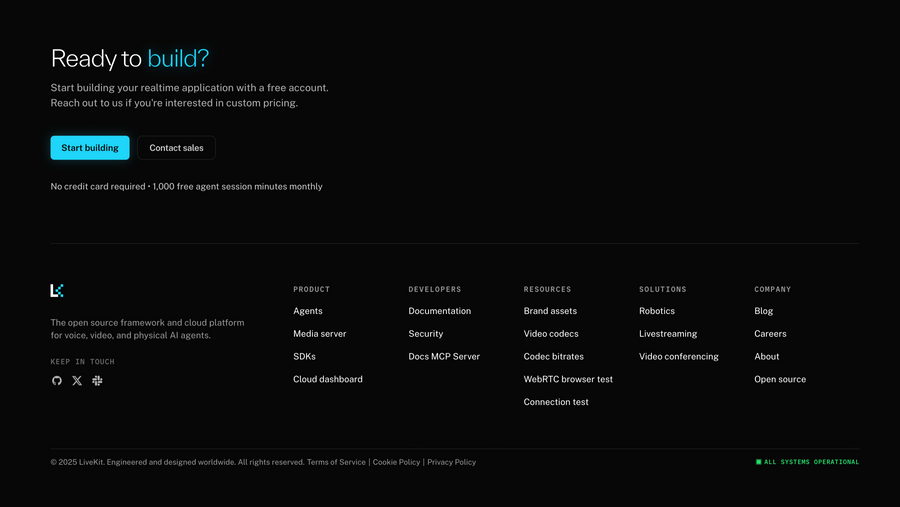 Livekit
				footer ui component