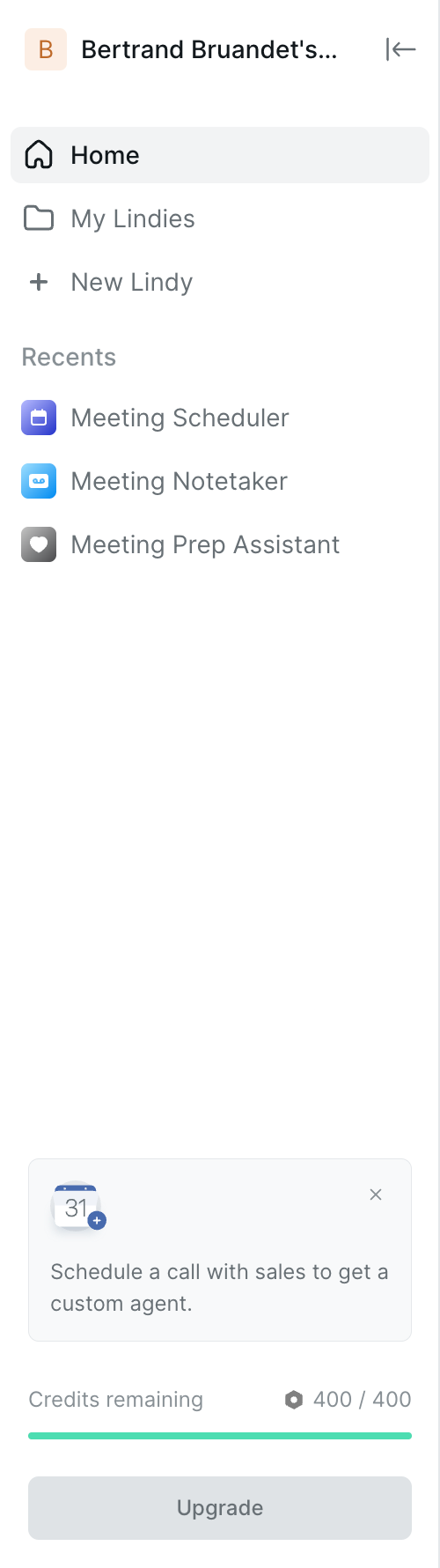 Lindy
			navigation menu sidebar navigation ui component