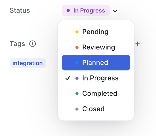 UserJot
				dropdown menu ui component