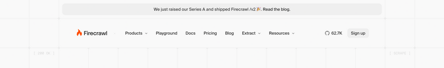 Firecrawl
				header ui component