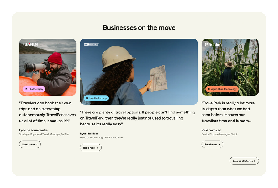 Travelperk
				testimonial ui component