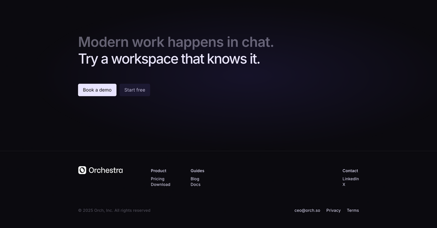 Orchestra
				footer ui component