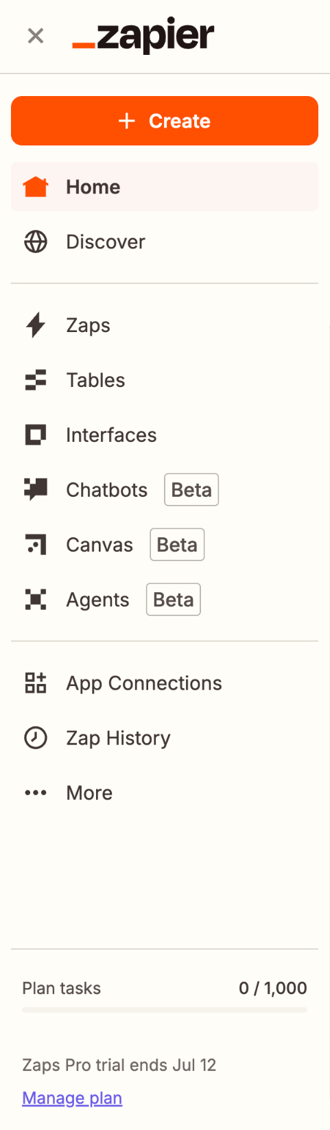 Zapier
			navigation menu navigation bar sidebar menu ui component