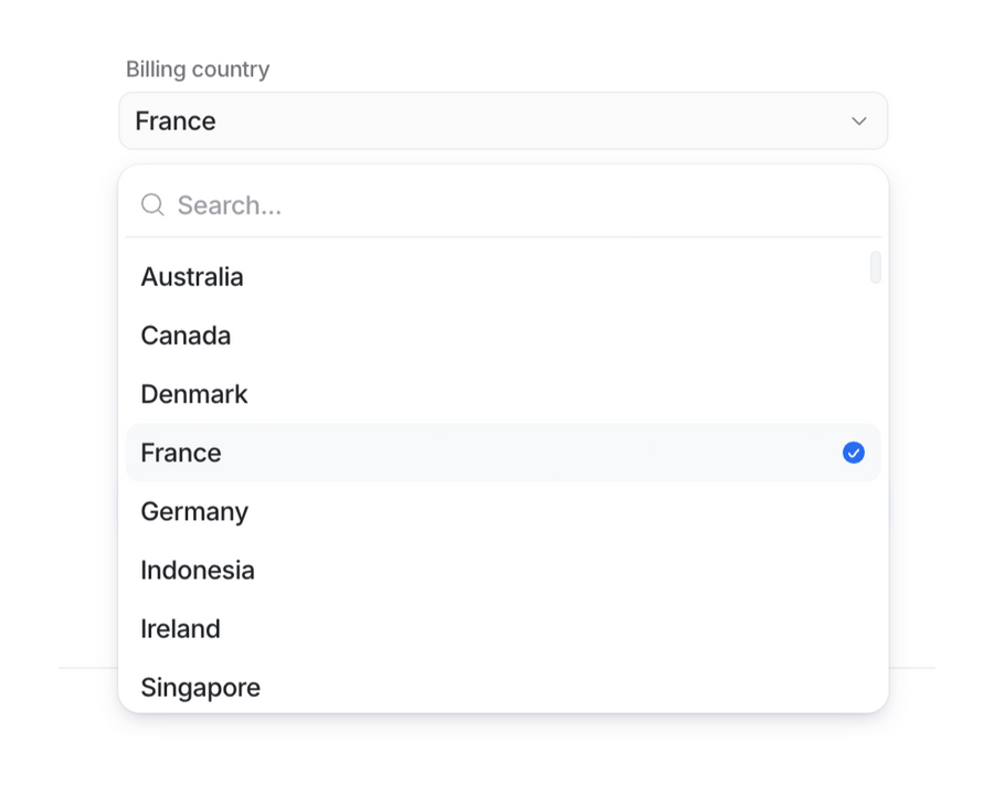 Attio
				input select ui component