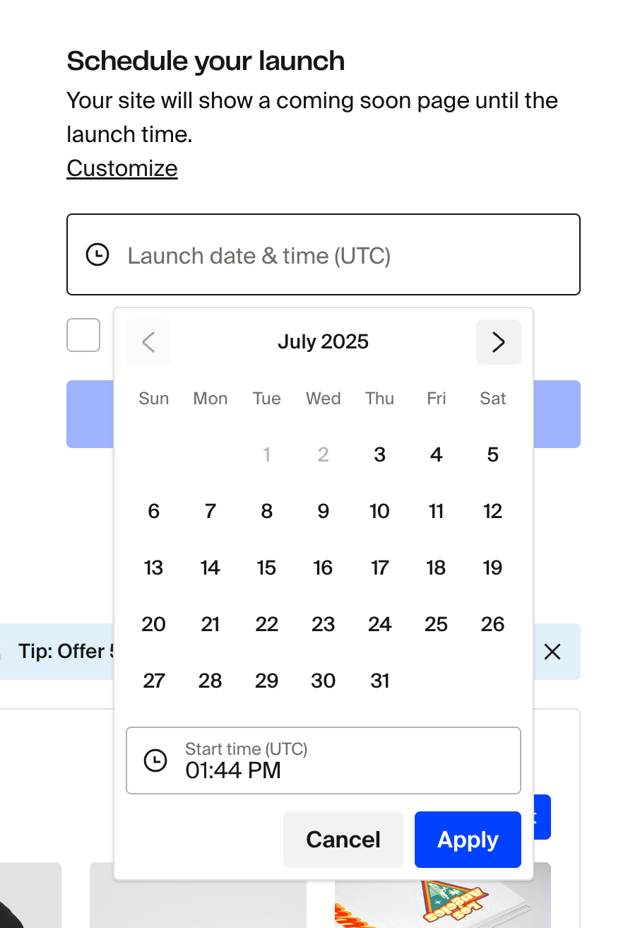 Fourthwall
			date picker time picker ui component