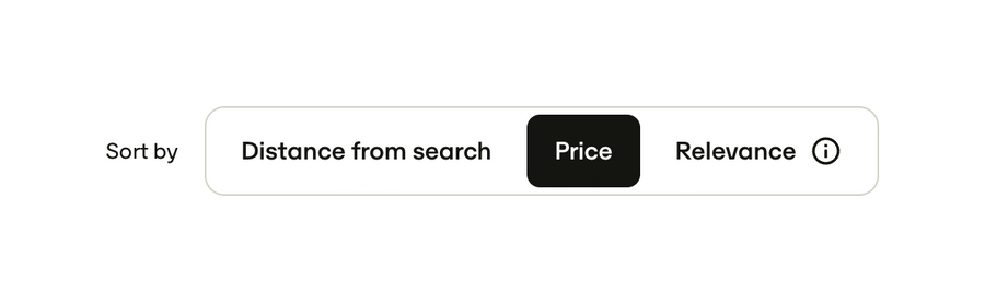 Travelperk
				sorting & filtering ui component