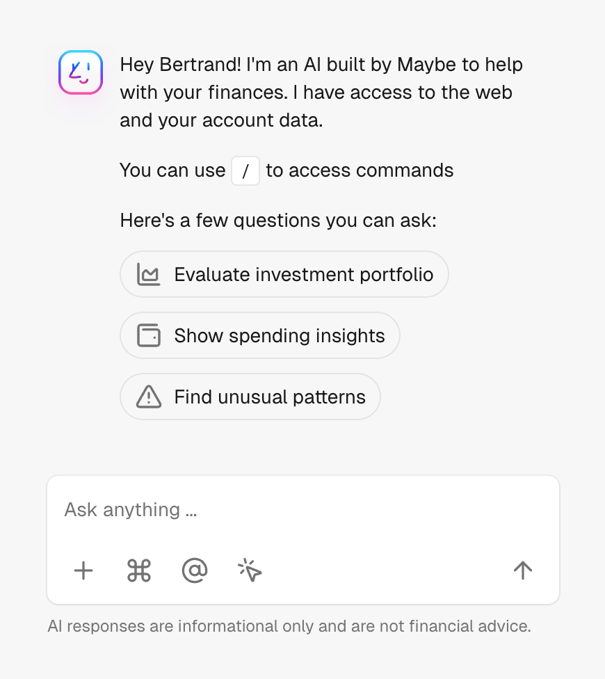 Maybe Finance
				artificial intelligence ui component