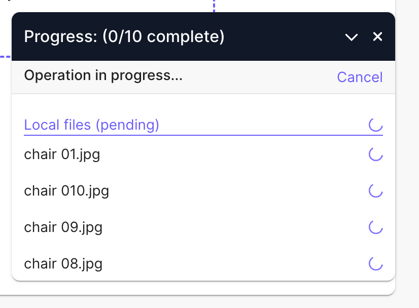 Scale
			progress indicator progress bar file management ui component