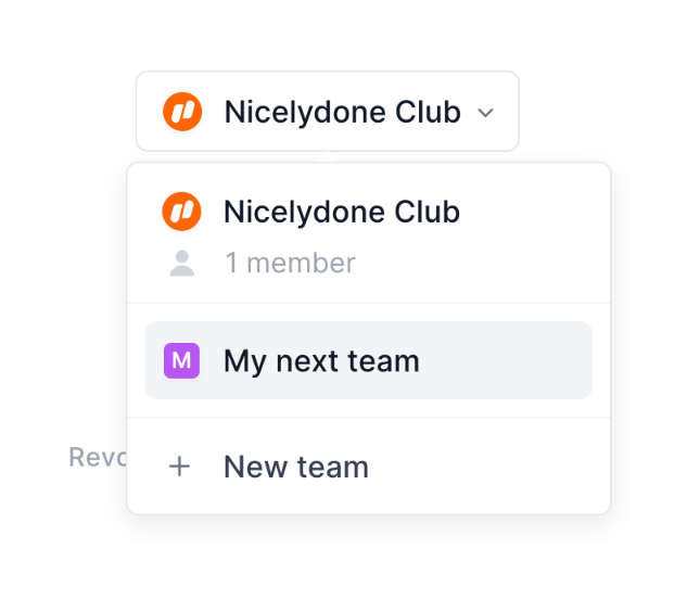 Loops
			team creation ui component
