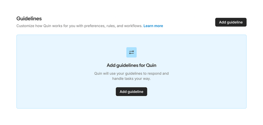 Quin
				empty state ui component