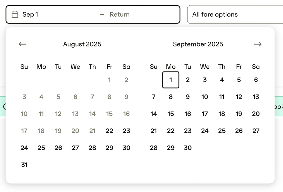 Travelperk
				datepicker ui component