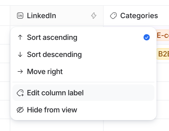 Attio
				sorting & filtering ui component