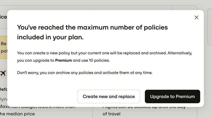 Travelperk
				upgrade your plan ui component