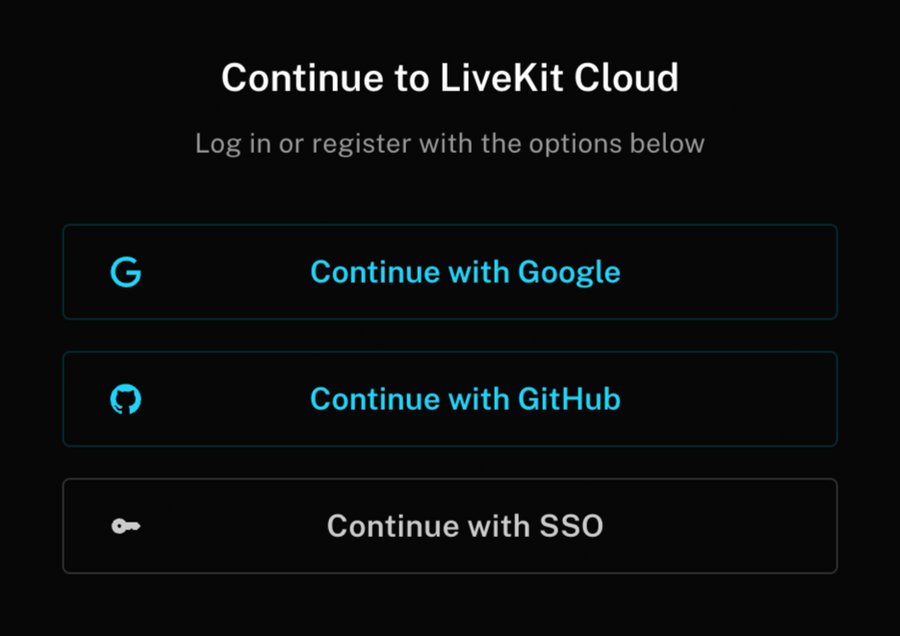 Livekit
				social login button ui component