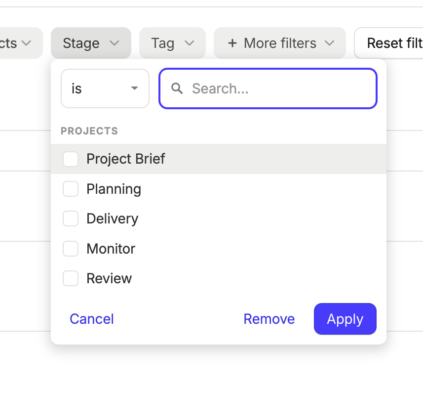 Capsule
				sorting & filtering ui component