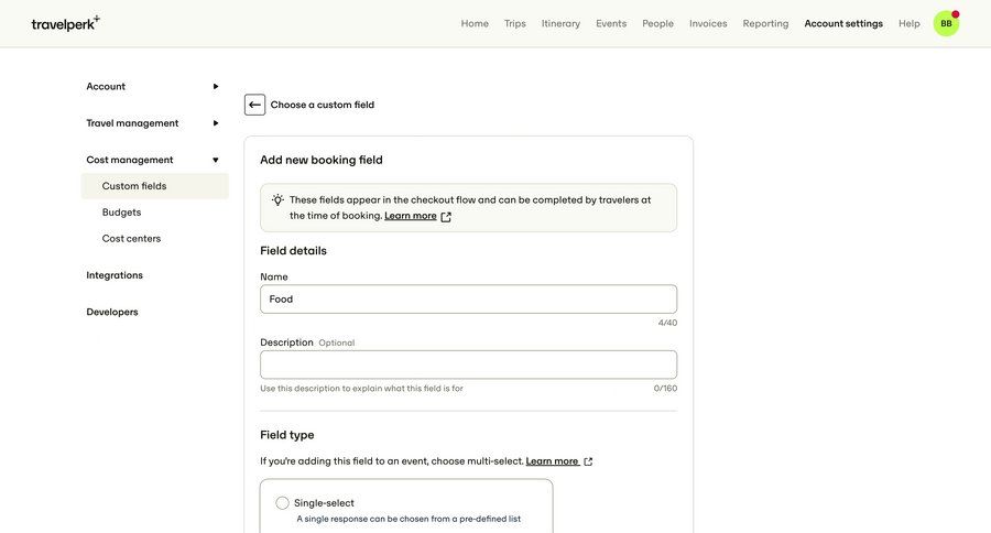Travelperk screen example