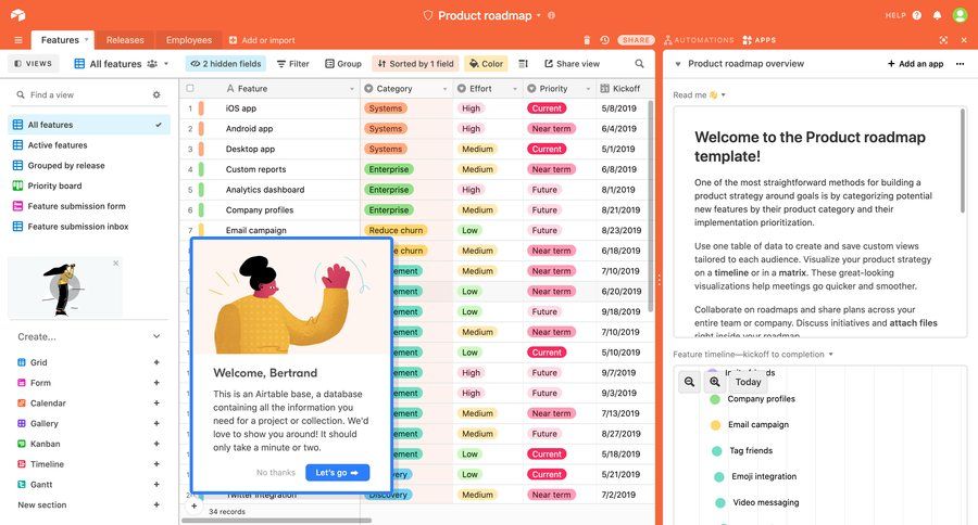 Airtable
			 ux ui design