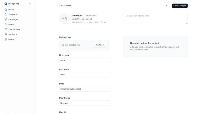 Loops
				detail page ui page example