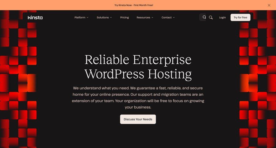 Kinsta
				enterprise ui page example