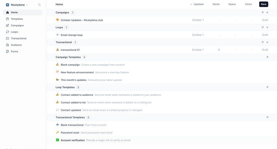 Loops screen example