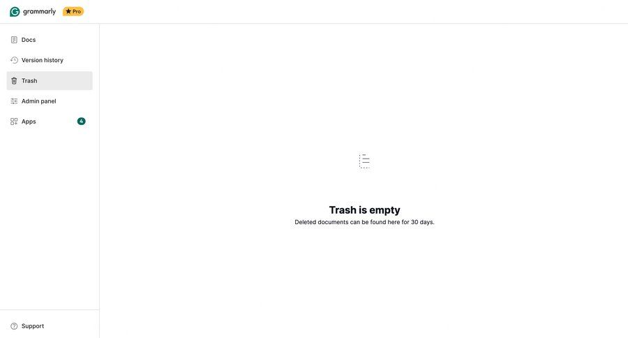 Grammarly screen example