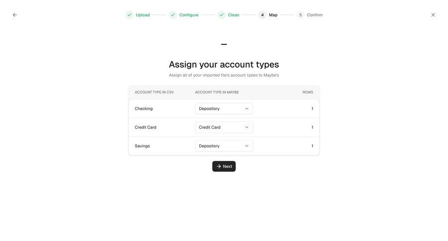 Maybe Finance screen example