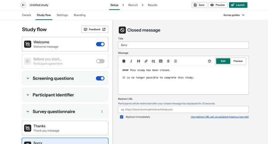 Optimal screen example