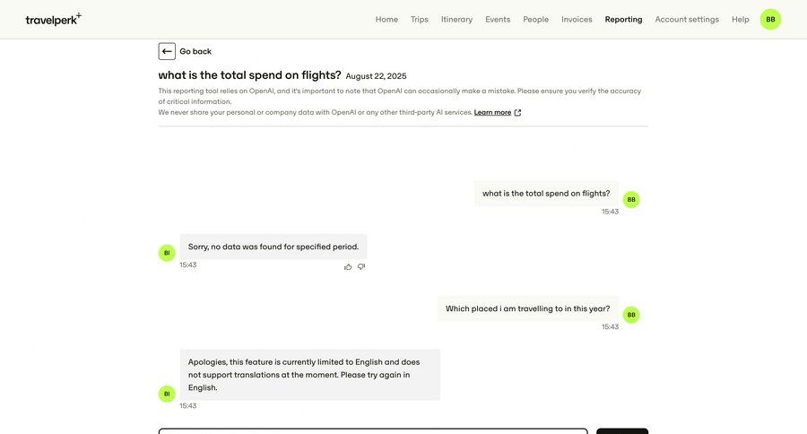 Travelperk screen example