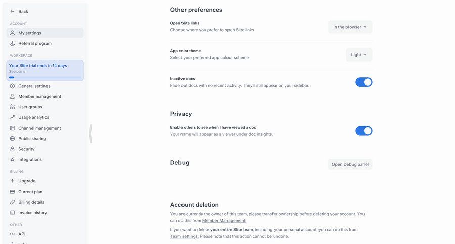 Slite
			     ux ui design