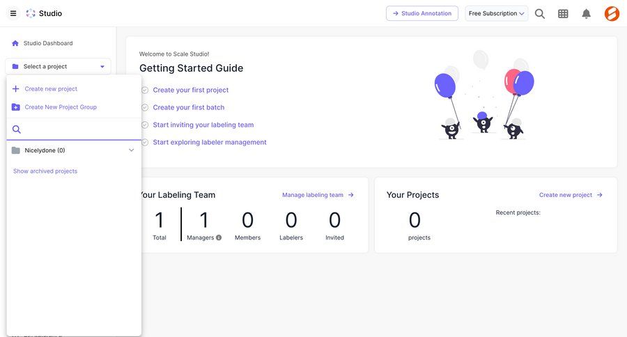 Scale
			 dashboard project management artificial intelligence onboarding progress tracking project creation dashboard overview machine learning tutorial sidebar menu ui page example