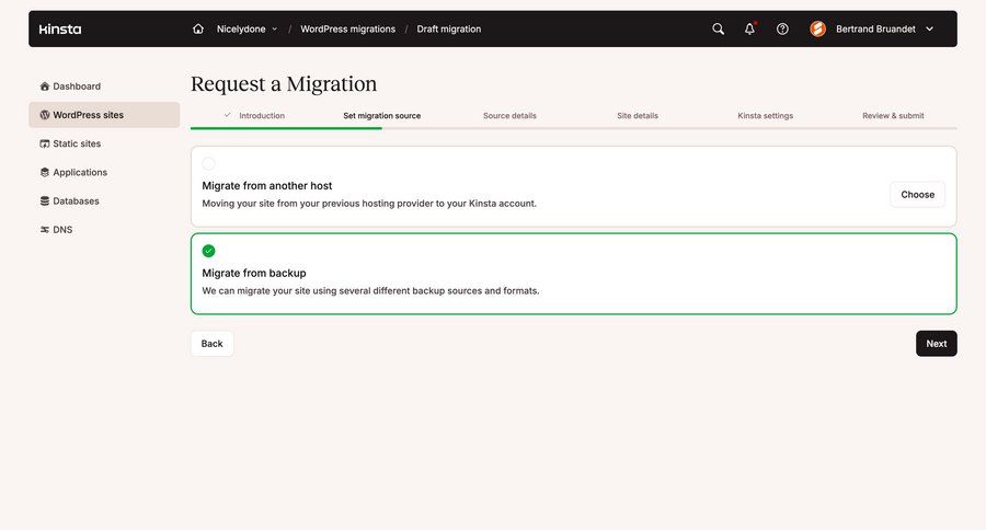 Kinsta screen example