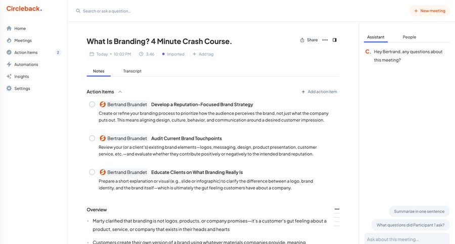 Circleback
			      ux ui design