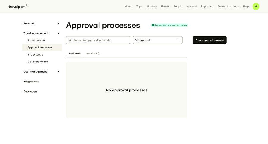 Travelperk screen example