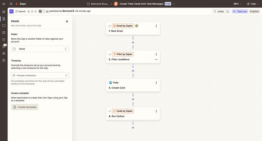 Zapier
			 configuration grid workflow form automation editor full-screen layout workflow configuration workflow editor folder integration ui page example