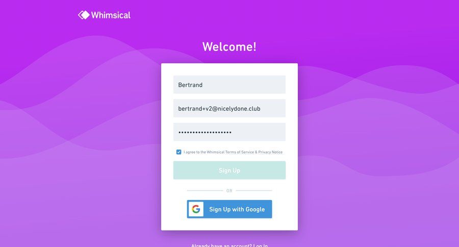 Whimsical
			       ux ui design