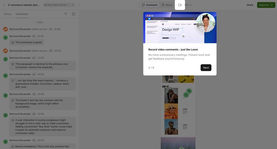Workflow
			comments & reactions modal & popover product tour collaboration onboarding tutorial ui page example