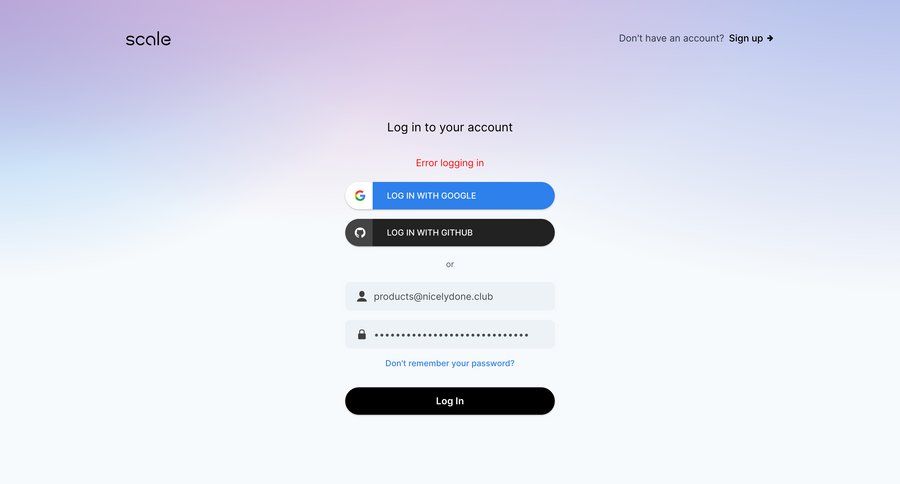 Scale
				signin page example