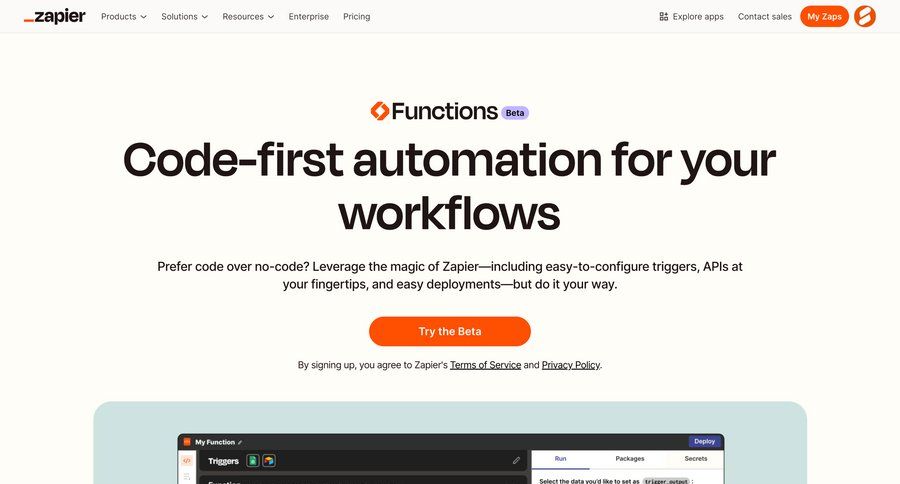 Zapier
			 workflow automation workflow management integration features ui page example